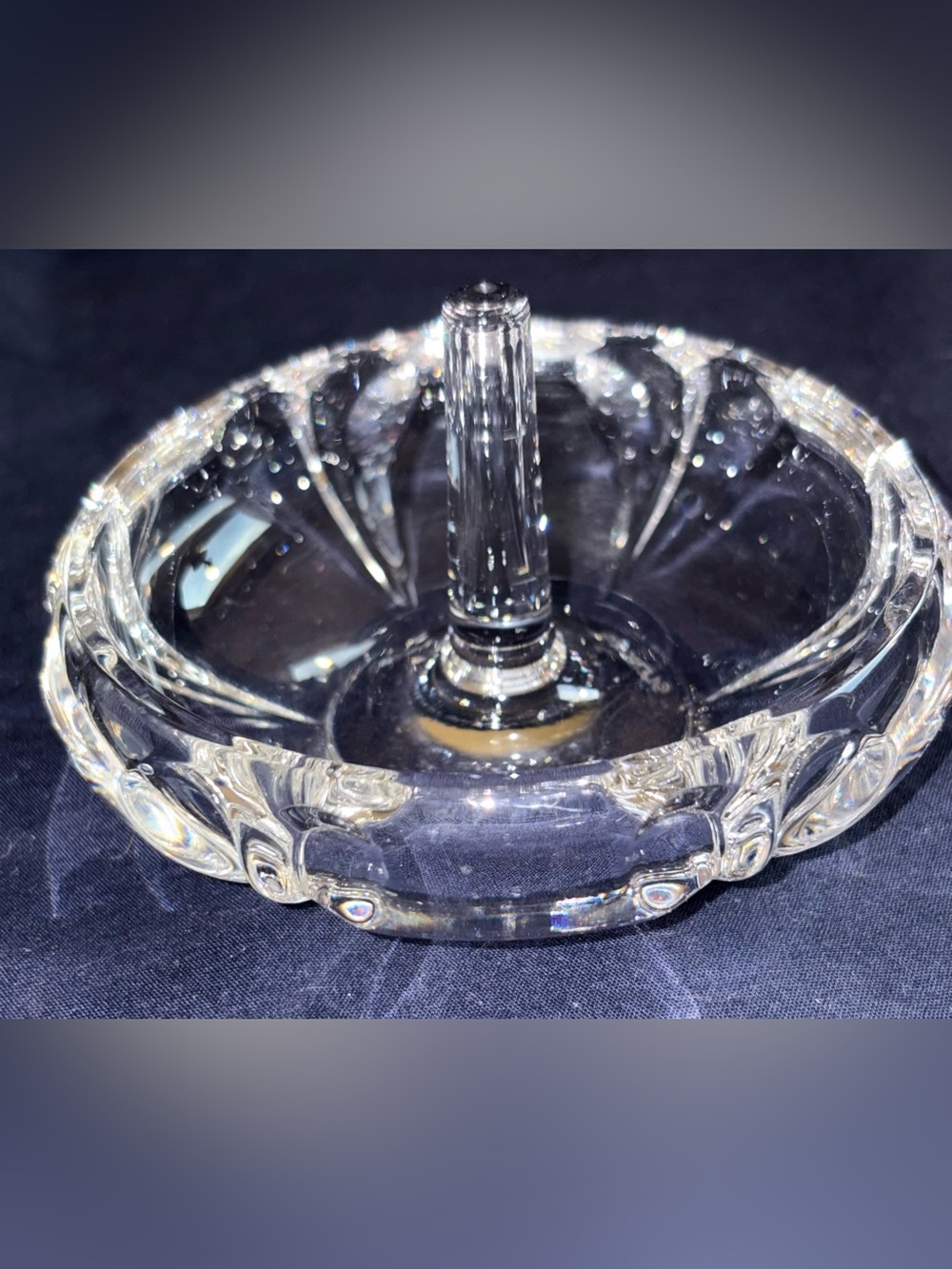 Lenox Clear Crystal Glass Ring Stand